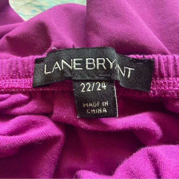 Lane Bryant Size 22/24 Fuchsia Pink Off The Shoulder Blouse Top Shirt - Picture 4 of 7